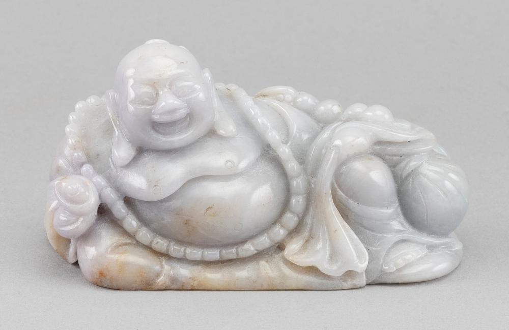 CHINESE CARVED CELADON GREEN AND