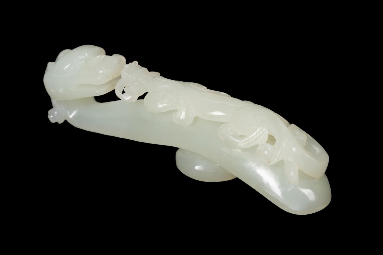 CHINESE CARVED CELADON JADE