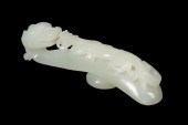 CHINESE CARVED CELADON JADE DR