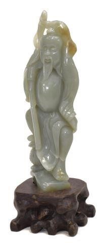 CHINESE CARVED CELADON JADE