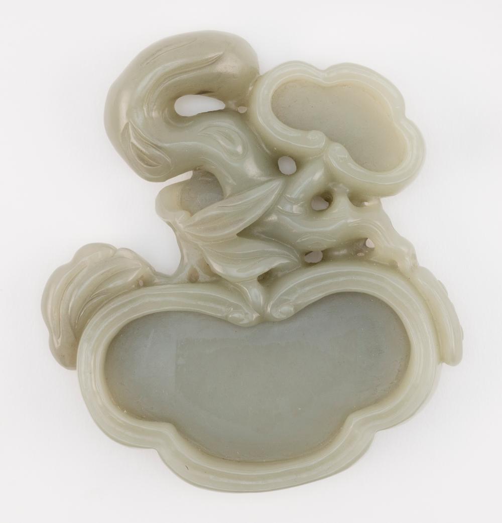 CHINESE CARVED CELADON JADE