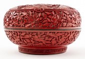 CHINESE CARVED CINNABAR LACQUE