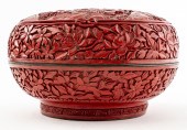 CHINESE CARVED CINNABAR LACQUE