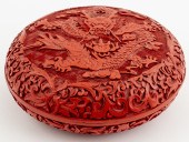 CHINESE CARVED CINNABAR LACQUE