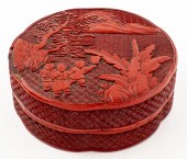 CHINESE CARVED CINNABAR LACQUE