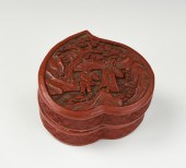 CHINESE CARVED CINNABAR LACQUE