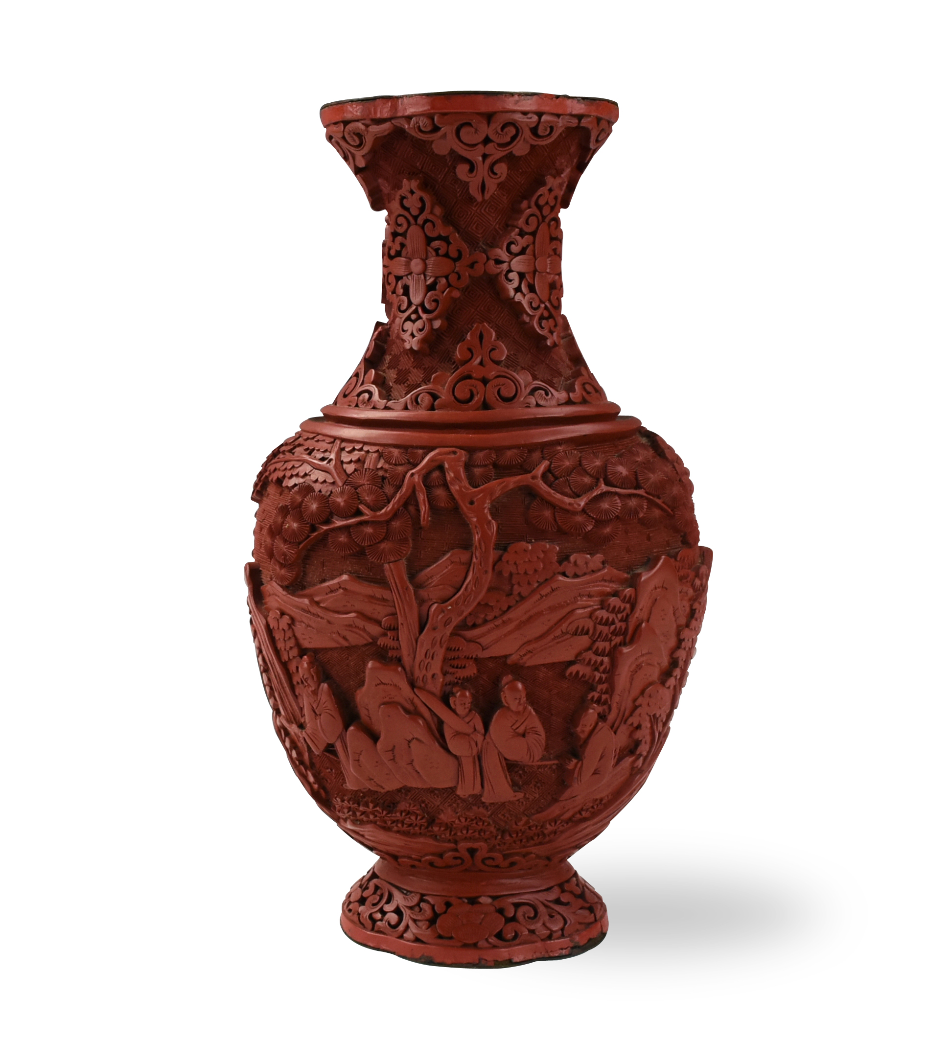 CHINESE CARVED CINNABAR LACQUER