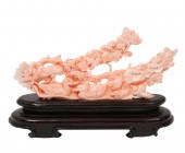 CHINESE CARVED CORAL DUCKS, FR