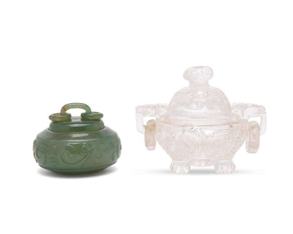 CHINESE CARVED CRYSTAL DIMINUTIVE