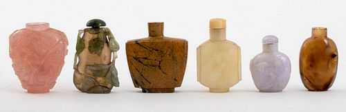 CHINESE CARVED CRYSTAL, JADE, ETC