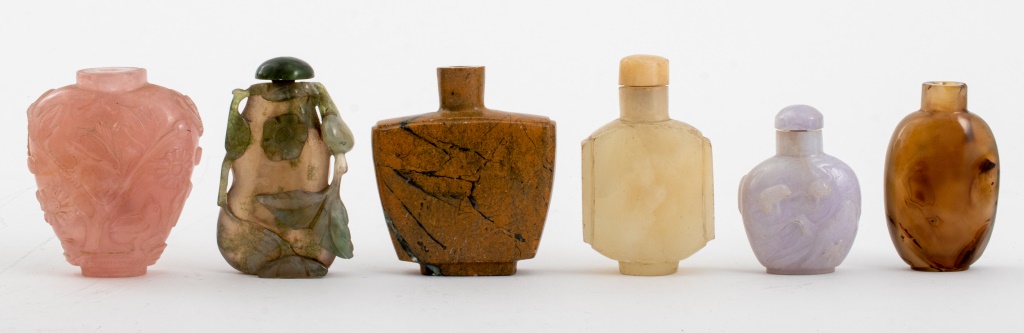 CHINESE CARVED CRYSTAL, JADE, ETC
