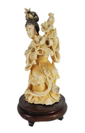 CHINESE CARVED FIGURE OF A SEA