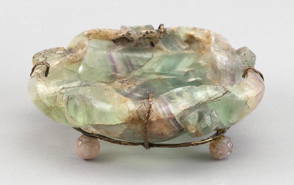 CHINESE CARVED FLUORITE BRUSH