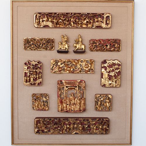 CHINESE CARVED GILT WOOD