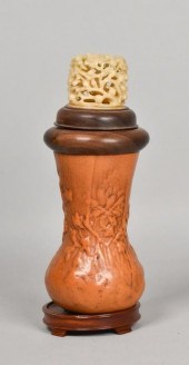 CHINESE CARVED GOURD CRICKET C