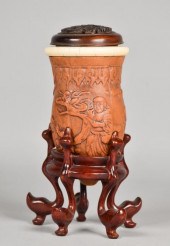 CHINESE CARVED GOURD CRICKET C