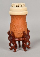 CHINESE CARVED GOURD CRICKET C