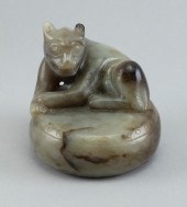 CHINESE CARVED GRAY CHICKEN BO