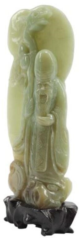 CHINESE CARVED GREEN JADE