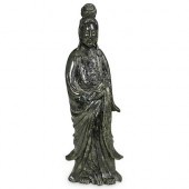CHINESE CARVED GUAN YIN SPINAC