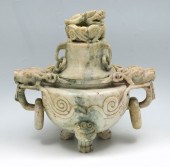 CHINESE CARVED HARDSTONE DRAGO
