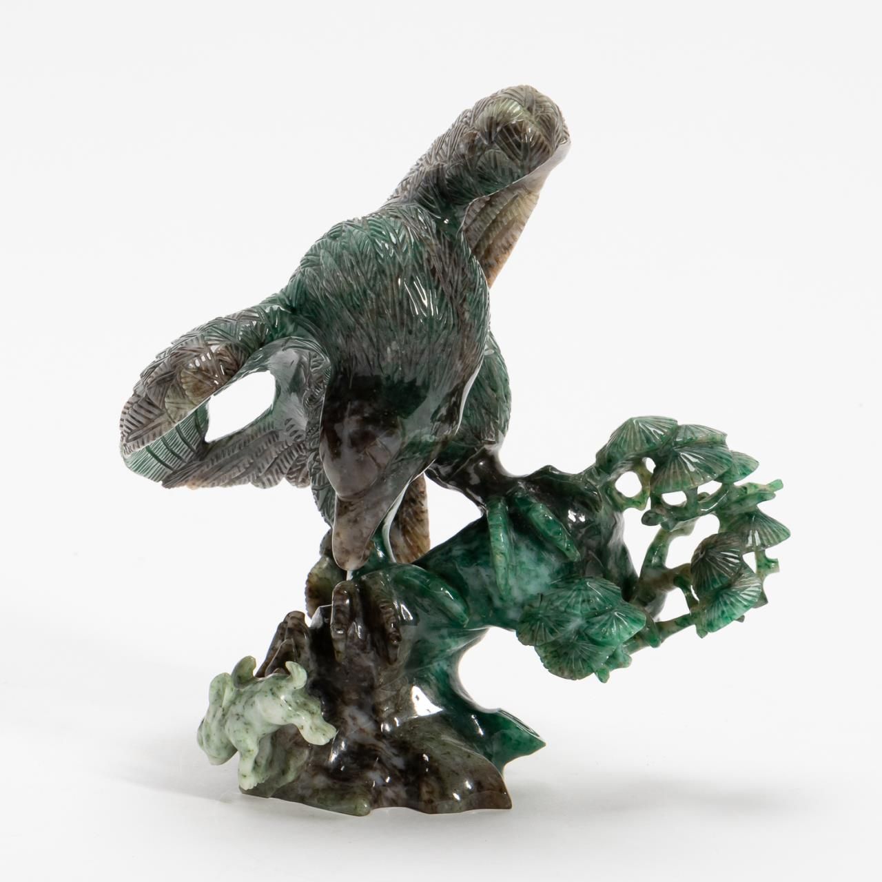 CHINESE CARVED HARDSTONE EAGLE