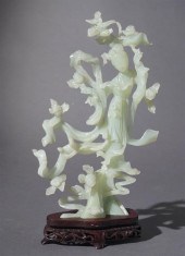 CHINESE CARVED HARDSTONE FIGUR