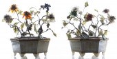 CHINESE CARVED HARDSTONE FLOWE