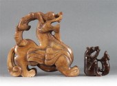 Chinese carved hardstone kirin