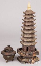 CHINESE CARVED HARDSTONE PAGOD