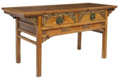 CHINESE CARVED HARDWOOD ALTAR