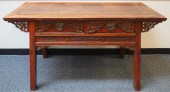 CHINESE CARVED HARDWOOD ALTAR-