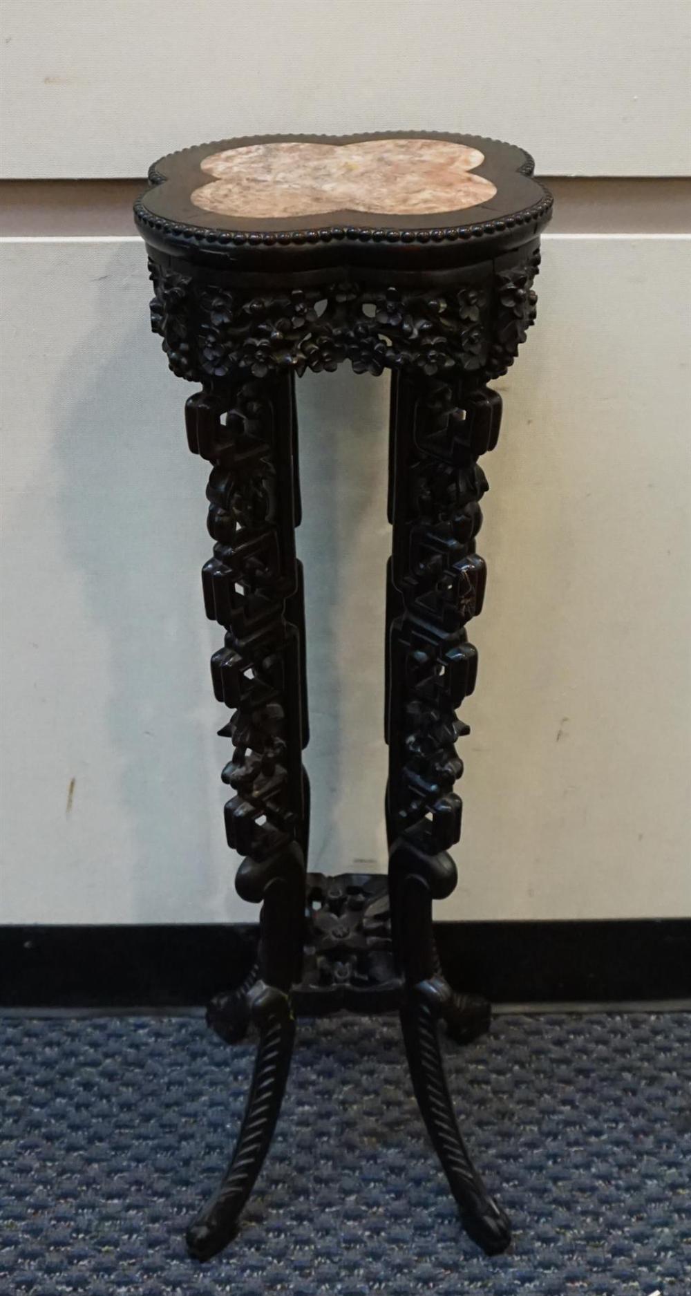 CHINESE CARVED HARDWOOD AND