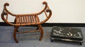 CHINESE CARVED HARDWOOD BENCH