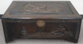 CHINESE CARVED HARDWOOD BLANKE