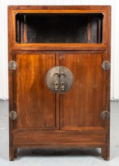CHINESE CARVED HARDWOOD CABINE