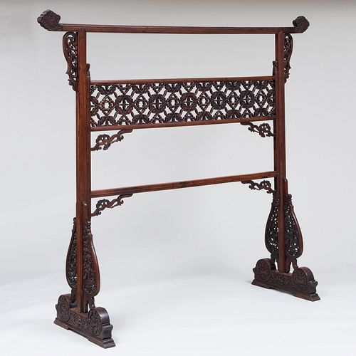 CHINESE CARVED HARDWOOD CLOTHING