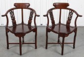 CHINESE CARVED HARDWOOD CORNER