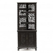 CHINESE CARVED HARDWOOD CORNER