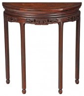 CHINESE CARVED HARDWOOD DEMILU