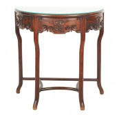 CHINESE CARVED HARDWOOD DEMILU