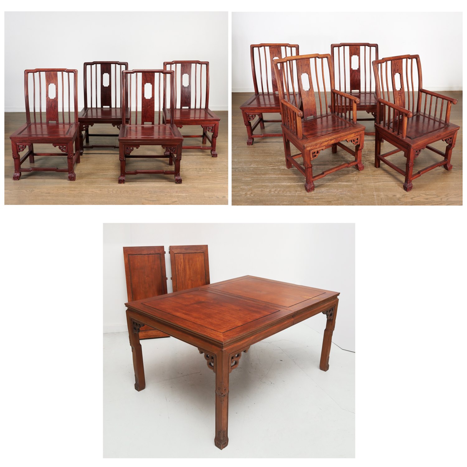 CHINESE CARVED HARDWOOD DINING