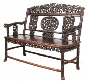 CHINESE CARVED HARDWOOD 'DRAGO