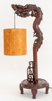 CHINESE CARVED HARDWOOD HANGIN