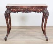 CHINESE CARVED HARDWOOD INLAID