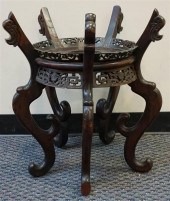 CHINESE CARVED HARDWOOD JARDIN