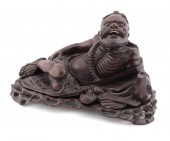 CHINESE CARVED HARDWOOD JI GON