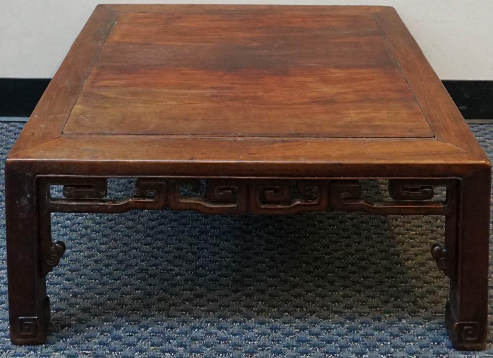 CHINESE CARVED HARDWOOD LOW