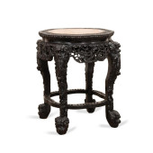 CHINESE CARVED HARDWOOD MARBLE