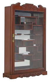 CHINESE CARVED HARDWOOD MIRROR